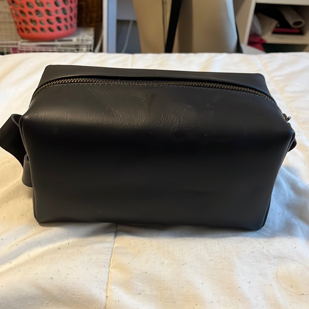 REAL leather makeup bag